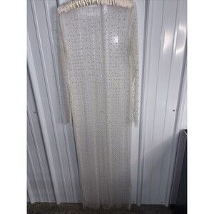 Sheer Pearl and Crystal Dress Small/Medium Long No Tags